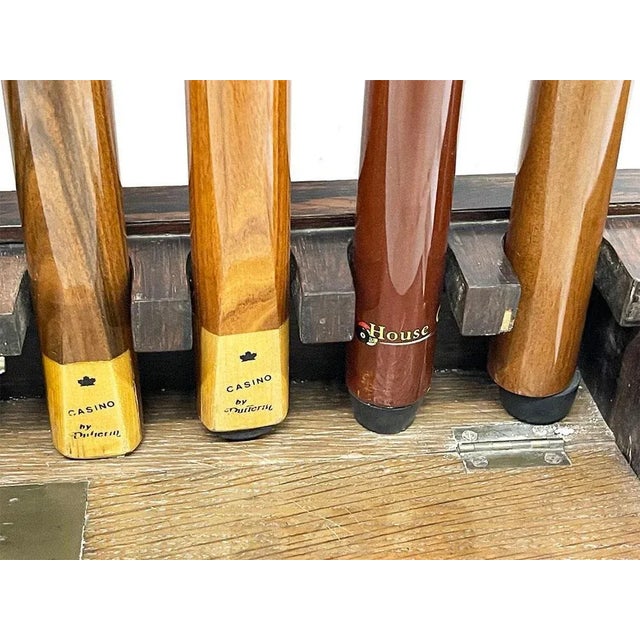 19th Century French Wall Mounted Cue Rack, 1860s For Sale - Image 10 of 13