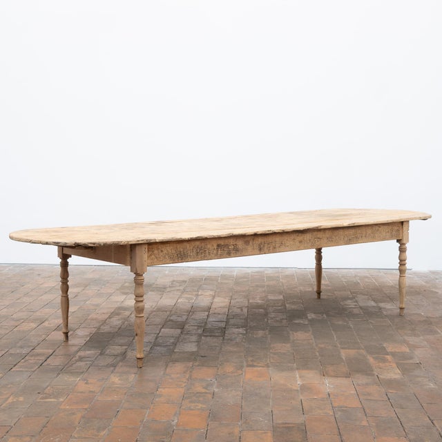 Large Wooden Communal Table, 20th Century, 1900 For Sale - Image 12 of 12