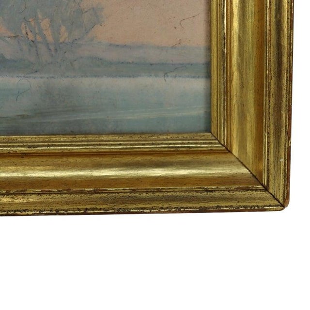 Wood Antique Arthur Wesley Dow Oil on Board Tonalist Landscape Painting by Dow C1920 For Sale - Image 7 of 9