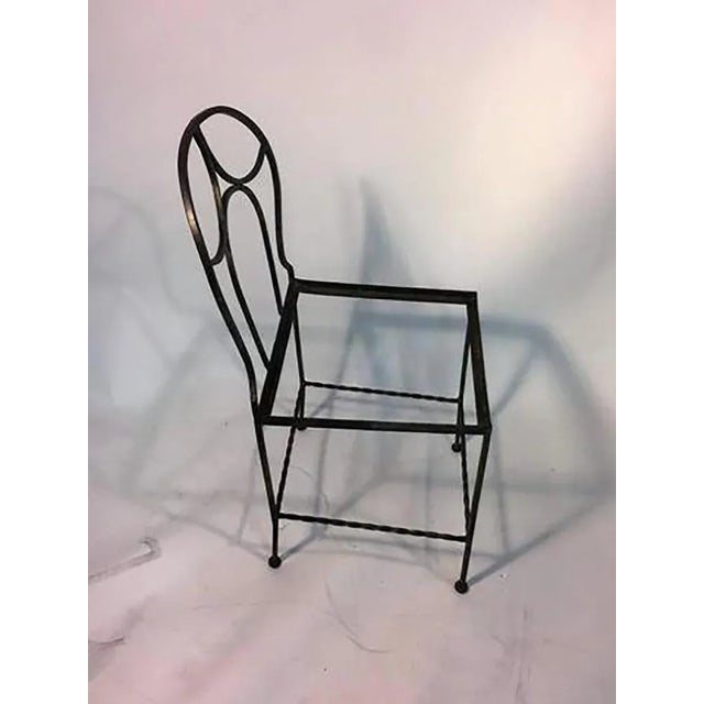 Mid 20th Century Art Deco Wrought Iron Vanity and Chair by Ferro Brandt For Sale - Image 5 of 7