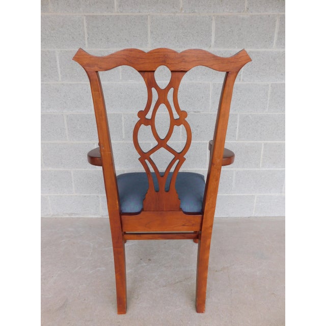 Statton Chippendale Style Mahogany Arm Chair For Sale - Image 9 of 12