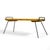 Wood Mid-Century Wood Bench / Table with Iron Legs For Sale - Image 7 of 10