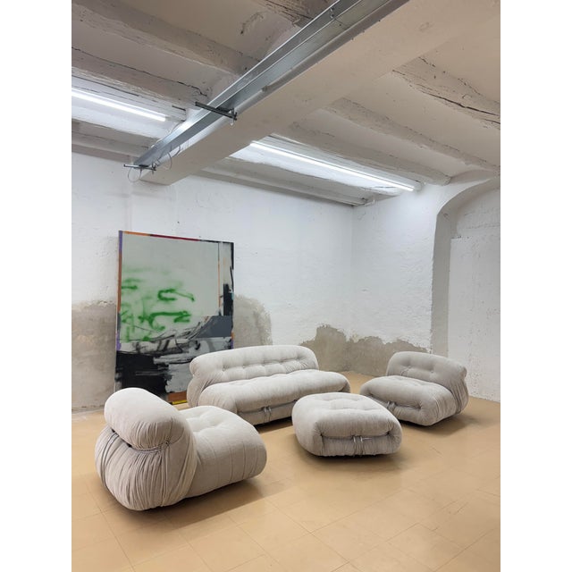 Cassina Soriana Living Room Set by Afra and Tobia Scarpa for Cassina, Set of 4 For Sale - Image 4 of 13