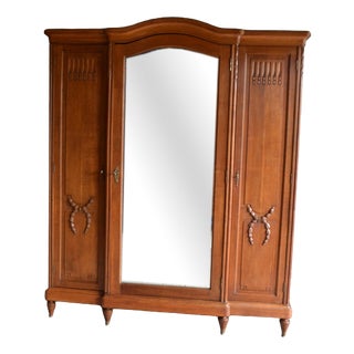 Antique French Oak Wardrobe For Sale