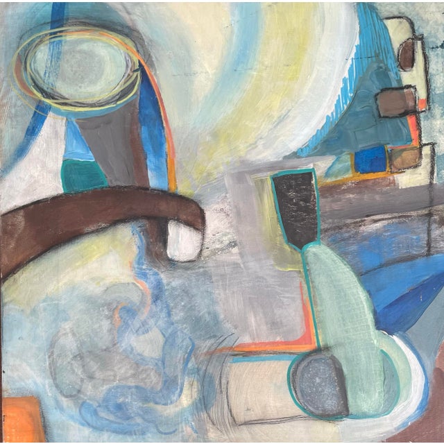 Original Abstract Triptych, Set of Three Paintings. For Sale In Raleigh - Image 6 of 12