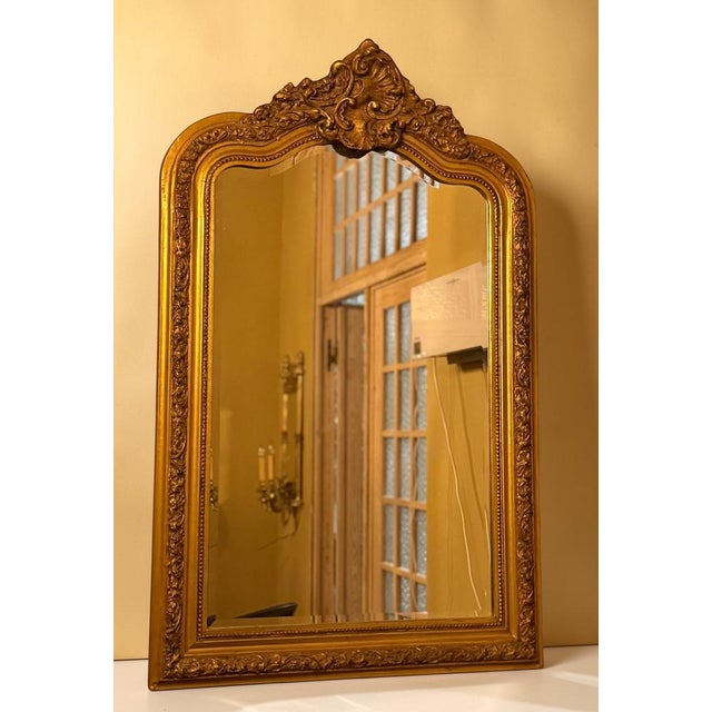 Vintage Crested Mirror, 1920s For Sale - Image 4 of 4