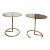 1980s 2 Mid Century Tubular Chrome & Round Glass Side End Accent Tables - Set of 2 For Sale
