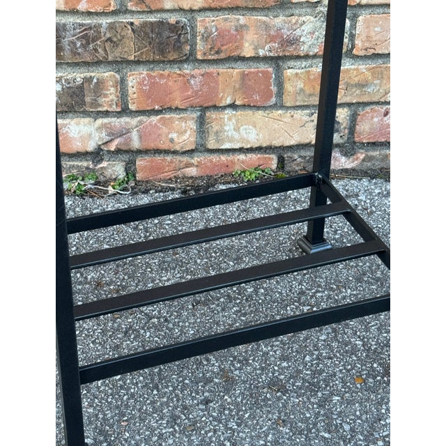 Brown Iron Side Table W/Antique Top For Sale - Image 8 of 8