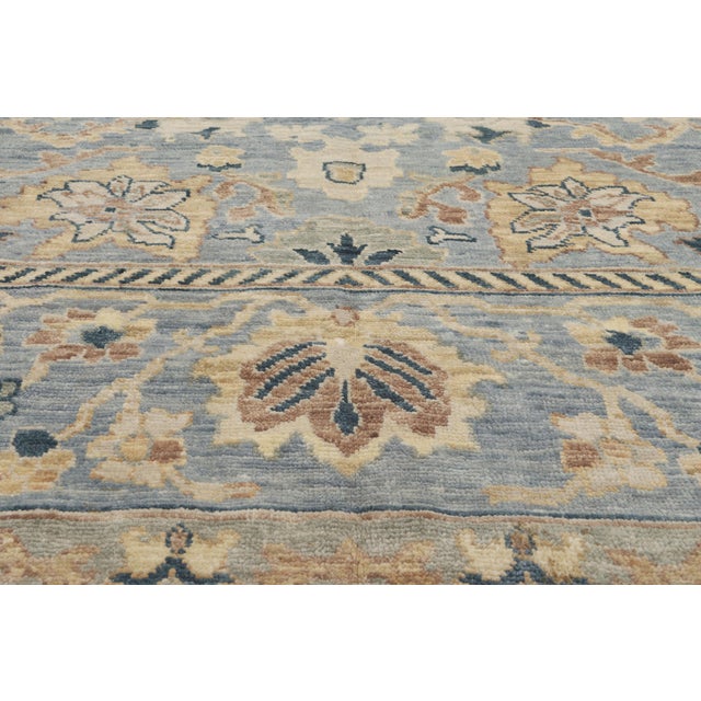 2000 - 2009 Vintage Indian Oushak Rug, 11'10 X 14'11 For Sale - Image 5 of 10