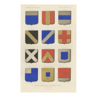 Ferdinand Séré, Honorable Ordinaries in Heraldry, 1851, Chromolithograph For Sale