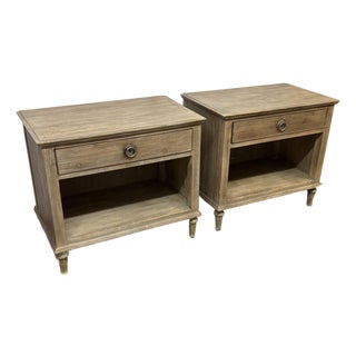 Restoration Hardware Maison Open Nightstands, Pair For Sale