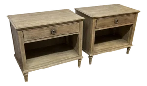 Restoration Hardware Maison Open Nightstands, Pair