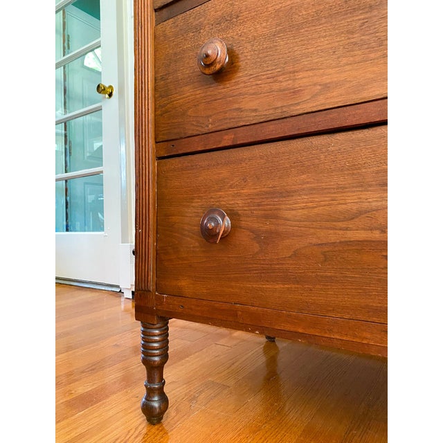 Antique Early 1800s Southern Neoclassical Walnut Chests of Drawers, Likely From Central Virginia For Sale - Image 10 of 15