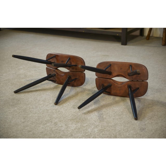 First Edition Pirkka Stools by Ilmari Tapiovaara for Laukaan Puu, 1950s, Set of 2 For Sale - Image 9 of 13