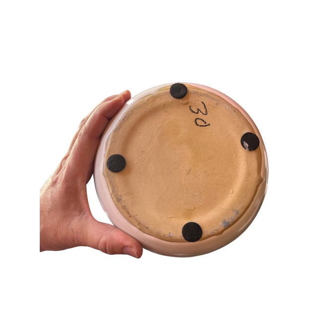 Late 20th Century 25” Tall Watercolor Blue and White Ceramic Floor Bottlevase For Sale - Image 5 of 6