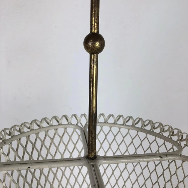 Mid-Century Modern French Metal Umbrella Stand in the style of Mathieu Matégot, 1960s For Sale - Image 12 of 14