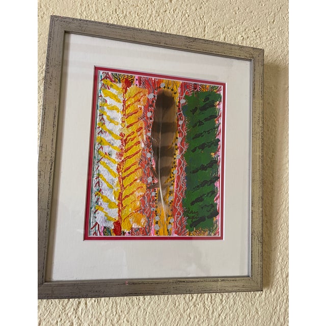 Abstract Original Hilary Inglis "Birds of a Feather" Painting — Piece I of III For Sale - Image 3 of 9