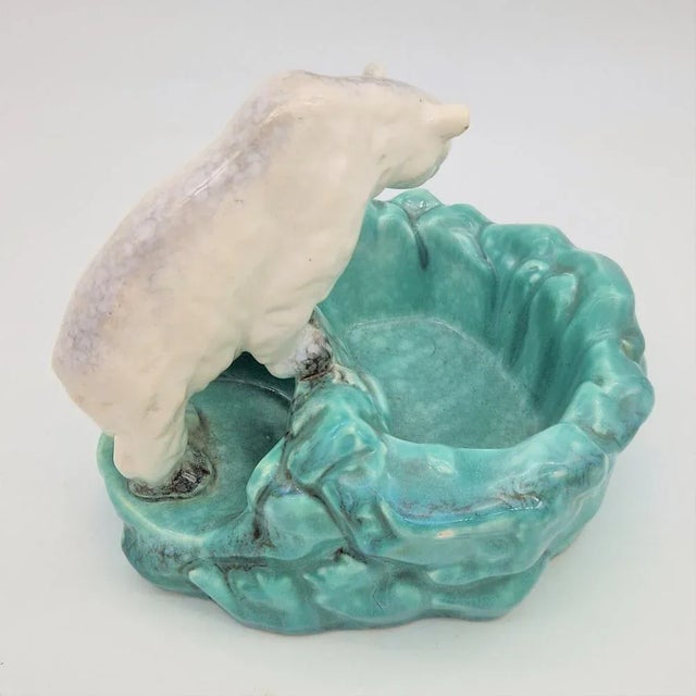 Art Deco Ceramic Bowl with Polar Bear from Ditmar Urbach, 1930s For Sale - Image 6 of 11