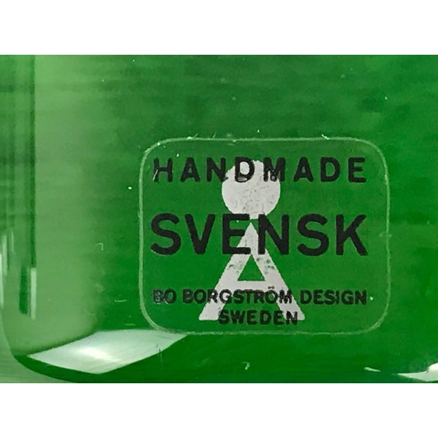 Glass Mid-Century Swedish Cased Glass Hooped Vase by Bo Borgström for Åseda For Sale - Image 7 of 7