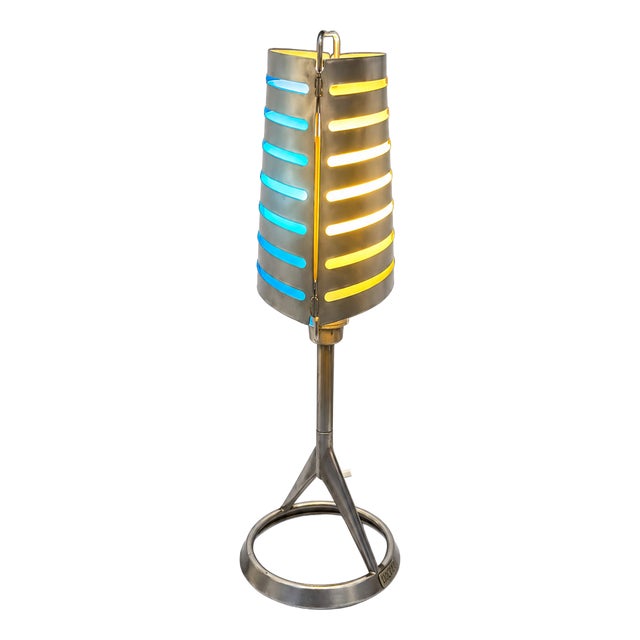 Cleto Bicolore Table Lamp by Roberto Favaretto for Lucente, 1980s For Sale