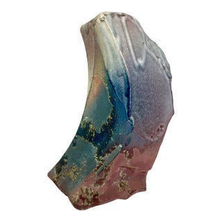 Rare Tony Evans (1942-2009) Raku Pottery Vase Ancient Sands Signed, Certificate of Authenticity For Sale