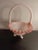 Fenton 1970s Rosalene Threaded, Quilted & Crimped Bridal Basket For Sale In Dallas - Image 6 of 7