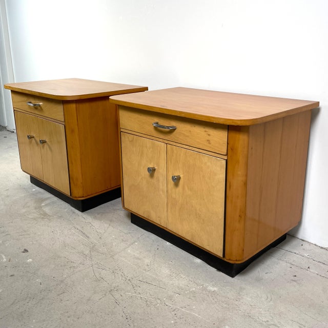 Brown Bedside Tables, 1960s, Set of 2 For Sale - Image 8 of 14