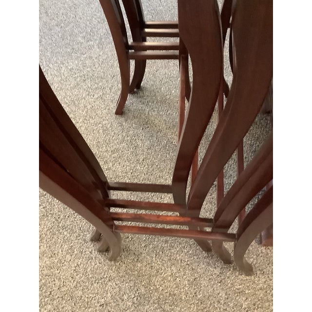 1950s Set of 4 Crotch Mahogany Nest of Tables | Chairish