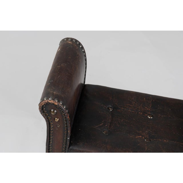 Black Art Deco Leather Stool by Otto Schulz for Boet For Sale - Image 8 of 10