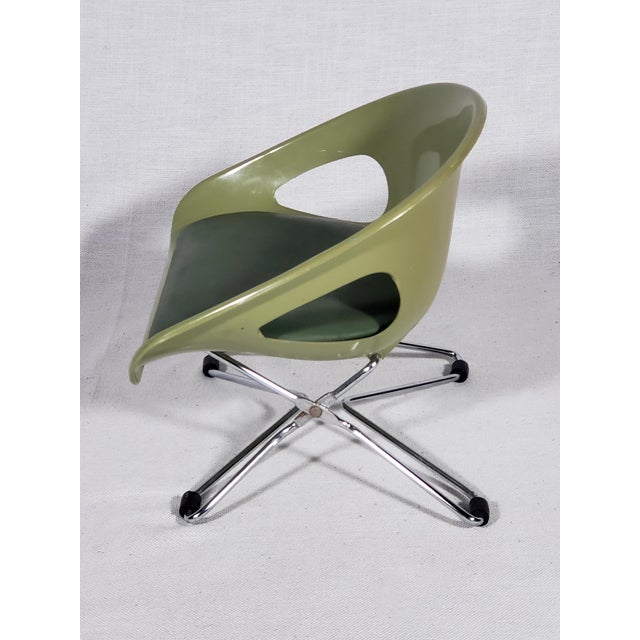 1960s Vintage Original MCM Cosco Household Goods (Columbus Indiana) Padded Childs Seat For Sale - Image 5 of 12