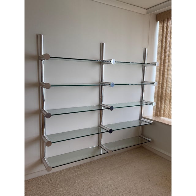 Silver Janet Schweitzer "Obra" Shelving Unit by Pace For Sale - Image 8 of 12