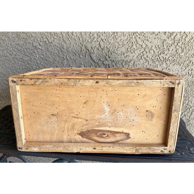 Mid 20th-Century Bamboo & Rattan Carrier Basket For Sale - Image 10 of 13