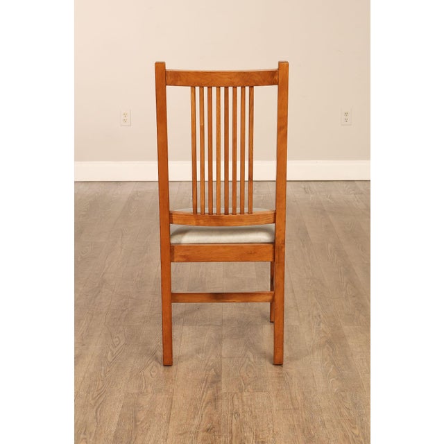 Stickley Mission Collection Set Of Eight Cherry Spindle Dining Chairs For Sale - Image 14 of 18