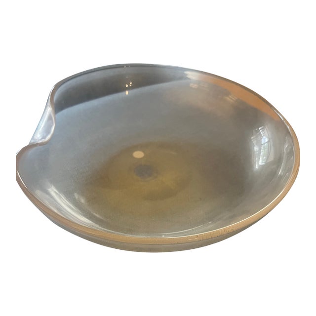 1980’s Elsa Peretti for Tiffany & Co. Murano Glass Plate 24 Kt Gold, Archimede Seguso For Sale