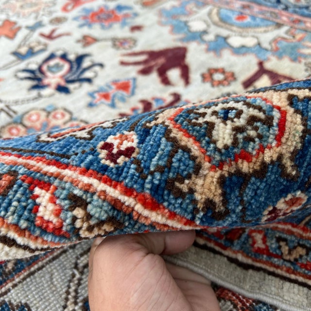 Light Gray Modern Bidjar Style Handmade Designed Wool Rug For Sale - Image 4 of 11