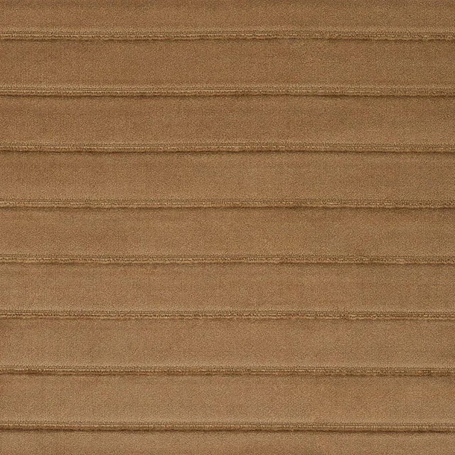 Sample - Schumacher Frederika Channeled Velvet Fabric in Camel For Sale