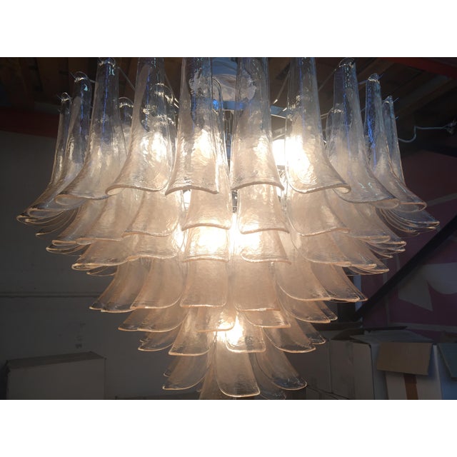 Monumental Murano Glass Selle Light Pink Italian Sputnik Chandelier For Sale - Image 9 of 10