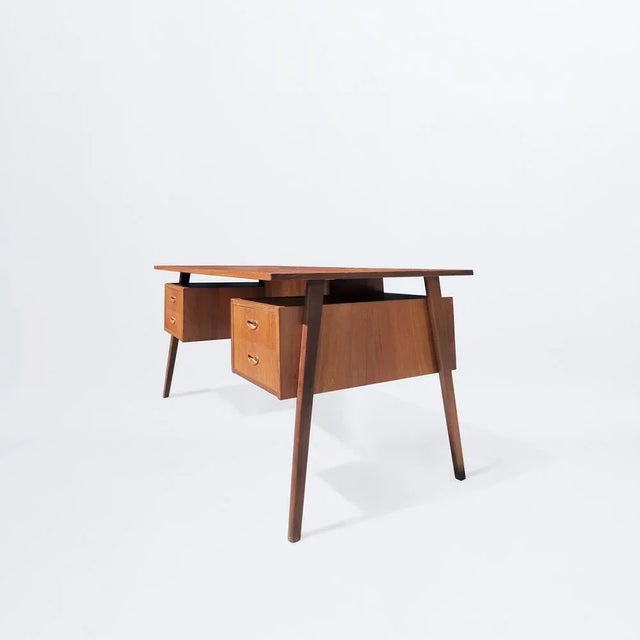 Vintage Desk with Drawers For Sale - Image 5 of 11