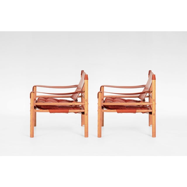 A rare pair of sirocco lounge chairs by arne norell, crafted in sweden in the 1960s and produced by norell möbel ab. A...