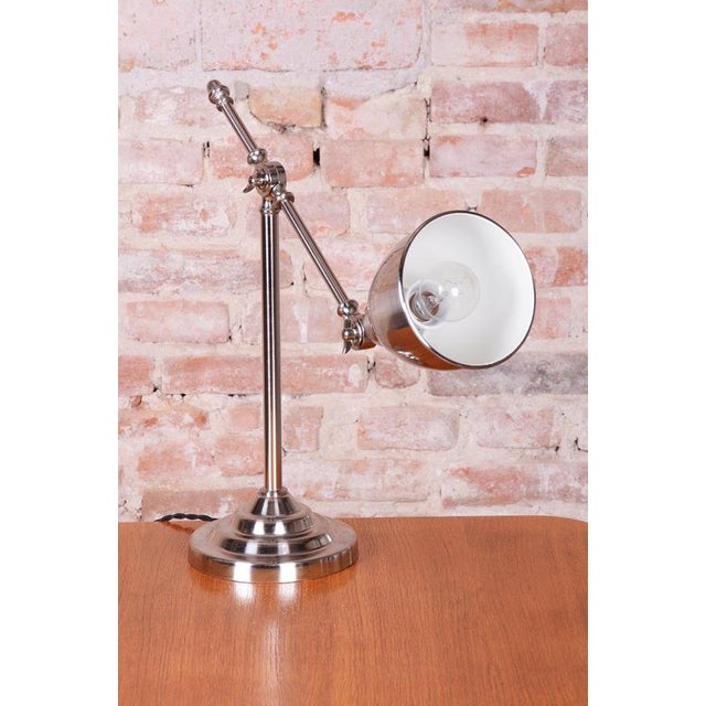 Bauhaus Vintage Bauhaus Table Lamp in Chrome-Plated Steel, France, 1980s For Sale - Image 3 of 11