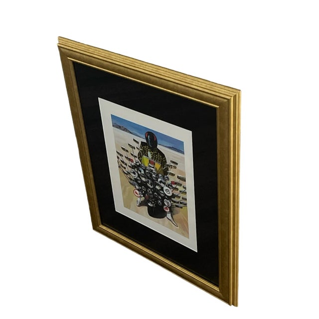 Mid-Century Modern Authentic Gucci Lithograph Advertisement Framed For Sale - Image 3 of 7