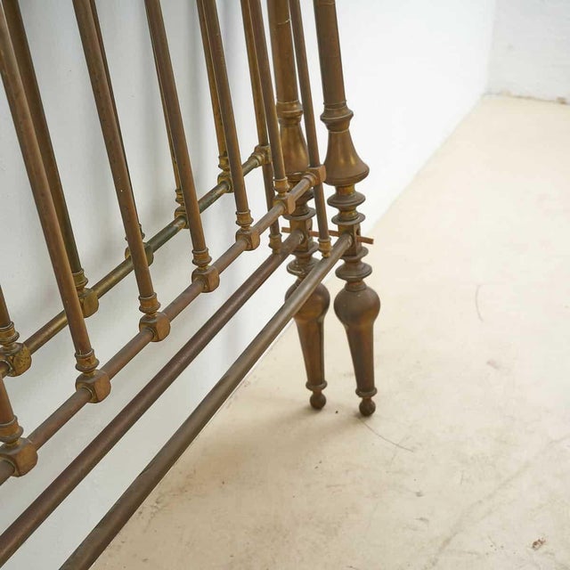 Vintage Goldenrod Brass Bed For Sale - Image 8 of 9