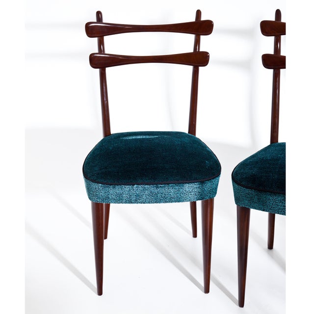 Mid-Century Modern Set of Six Italian Mid-Century Dining Chairs For Sale - Image 3 of 5