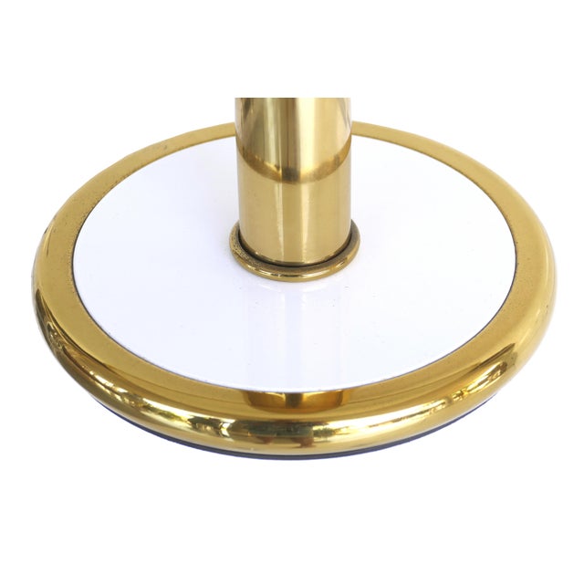 Contemporary F. Fabbian Castelminio DI Resana Treviso/ Italy Glass & Brass Table Lamp For Sale - Image 3 of 9