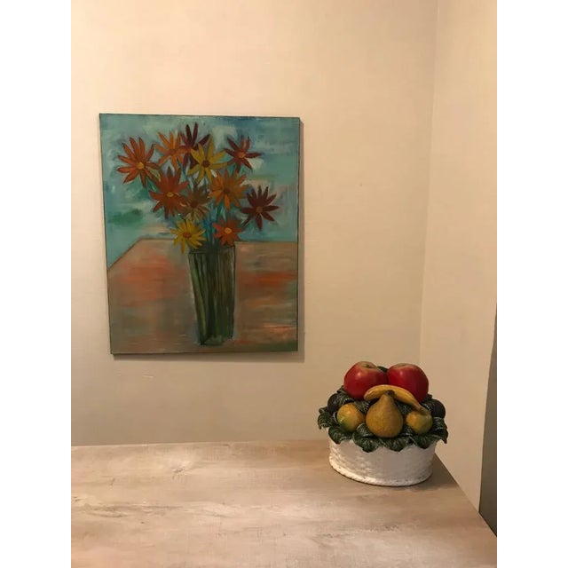 Early 21st Century Abraham Dayan, Les Marguerites, 1997, Oil on Canvas For Sale - Image 5 of 6