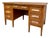 Vintage Oak Desk with Seven Drawers, 1940s For Sale
