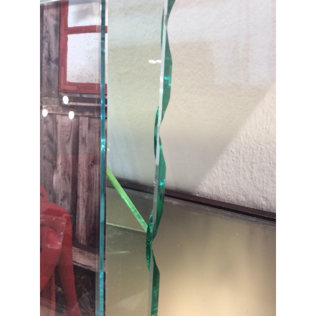 Glass Photo Frame in Thick Chiselled Crystal Glass from Fontana Arte, 1940s For Sale - Image 7 of 11