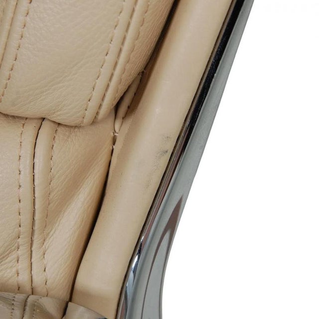 Ea-208 Softpad Chair in Beige Leather by Charles Eames, 2000s For Sale - Image 11 of 18