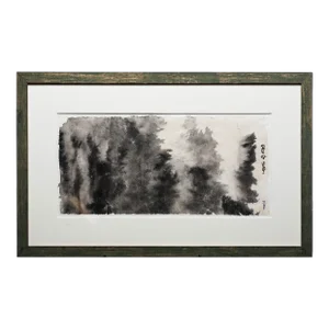 Ayan Rivera " Pine Forest" Sumi Ink Original Painting Framed