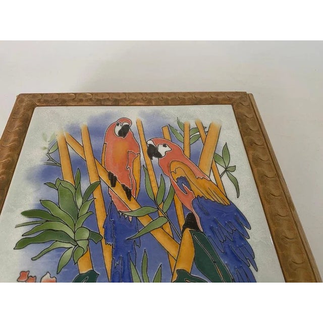Ceramic Center Table or Trivet with a Wood Box, France, 1960s For Sale - Image 3 of 13